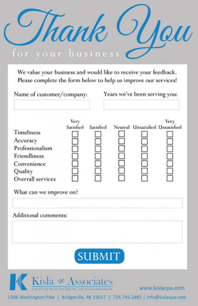 10+ Restaurant Customer Comment Card Templates &amp; Designs intended for Survey Card Template