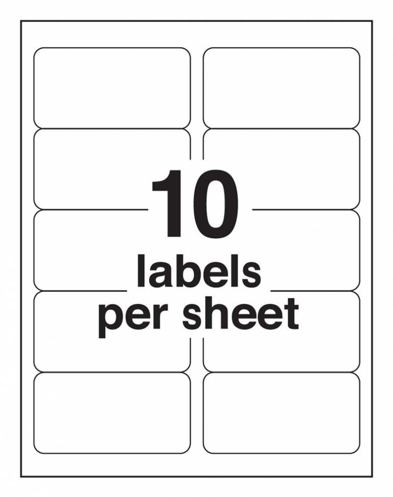 10-Up Blank Shipping Labels (Avery 8163 Template) for 10 Up Label Template
