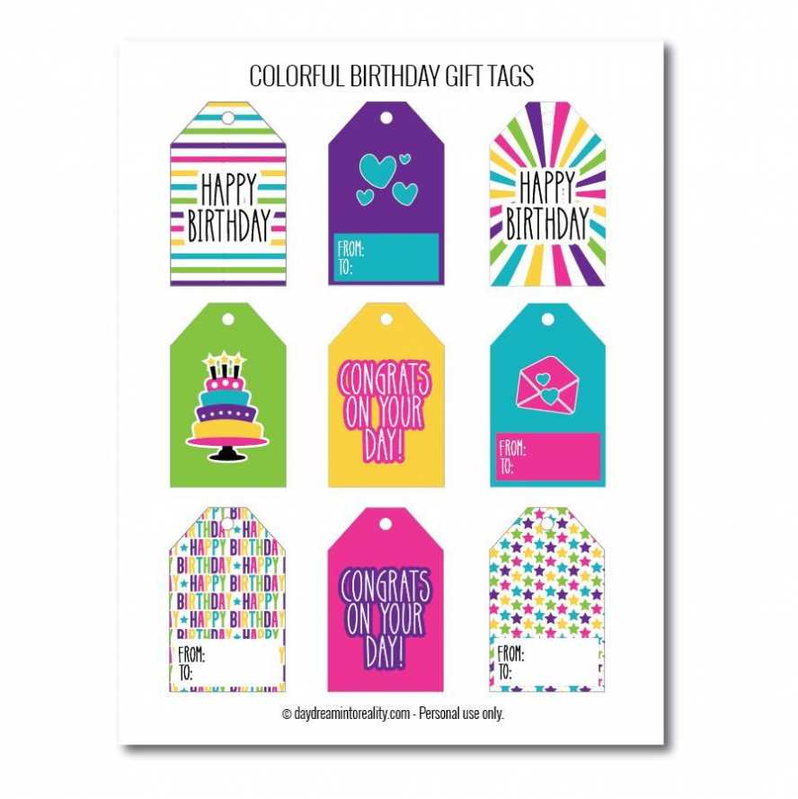 100+ Birthday Gift Tags Free Pdf Printables (All In This intended for Birthday Labels Template Free