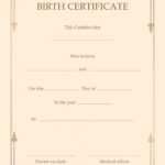 15 Birth Certificate Templates (Word &amp; Pdf) ᐅ Templatelab regarding Birth Certificate Templates For Word