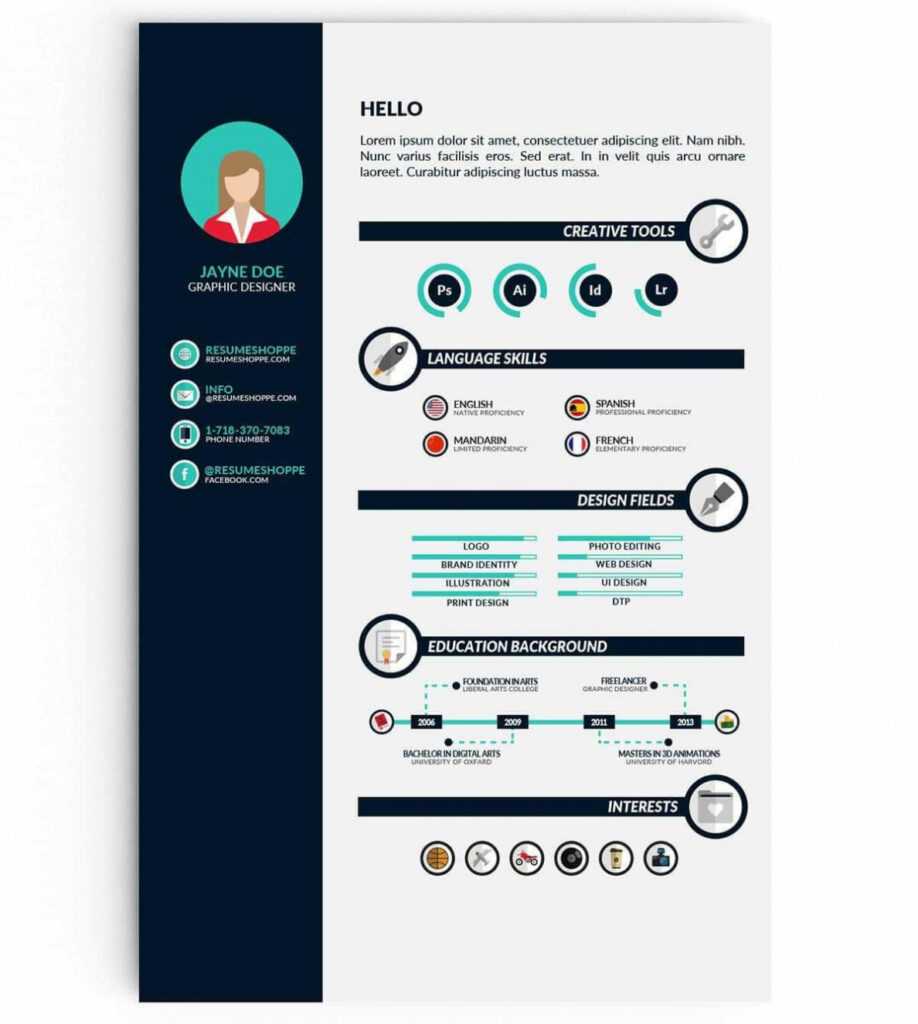 15+ Infographic Resume Templates, Examples &amp; Builder in Infographic Cv Template Free