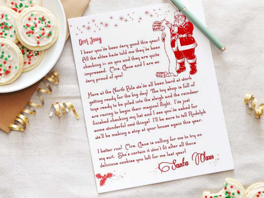 17 Free Letter From Santa Templates for Free Letters From Santa Template
