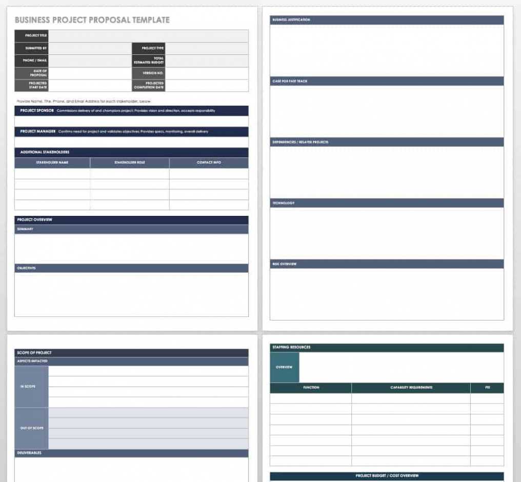 17 Free Project Proposal Templates + Tips | Smartsheet inside One Page Project Proposal Template