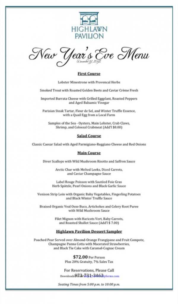 25 Best Free Restaurant Menu Templates For Ms Word &amp; Google with Editable Menu Templates Free