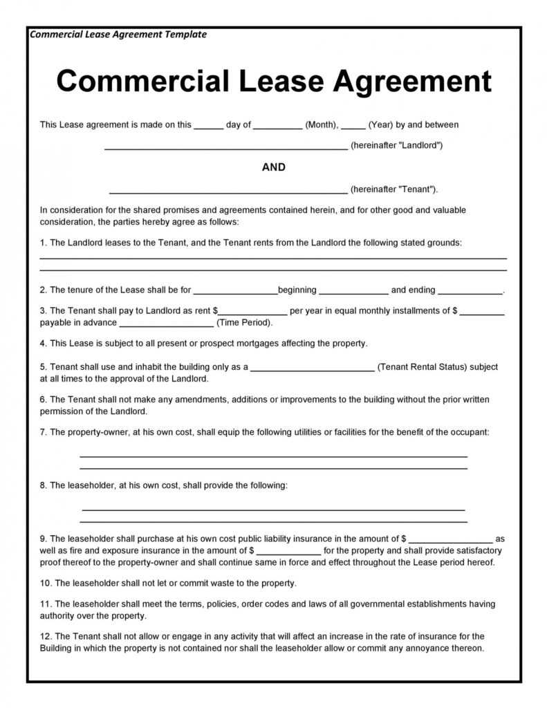26 Free Commercial Lease Agreement Templates ᐅ Templatelab with Free Printable Commercial Lease Agreement Template