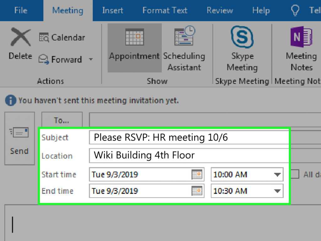 3 Ways To Write An Email For A Meeting Invitation - Wikihow for Outlook Meeting Invite Template