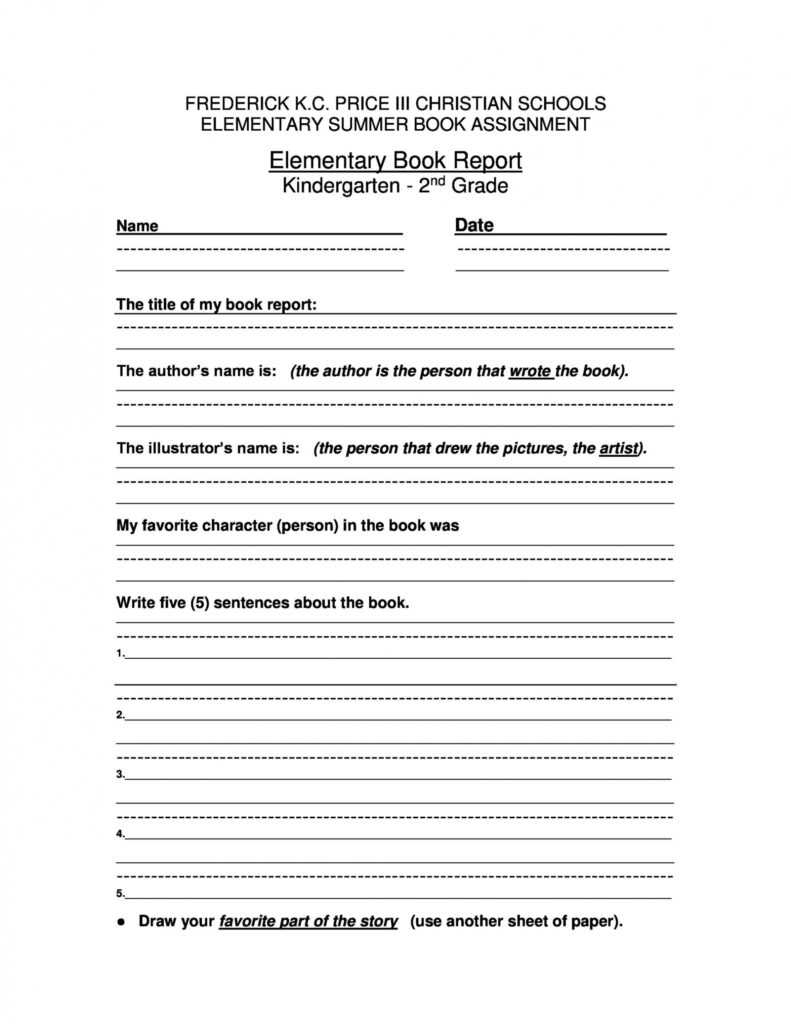30 Book Report Templates &amp; Reading Worksheets in 2Nd Grade Book Report Template