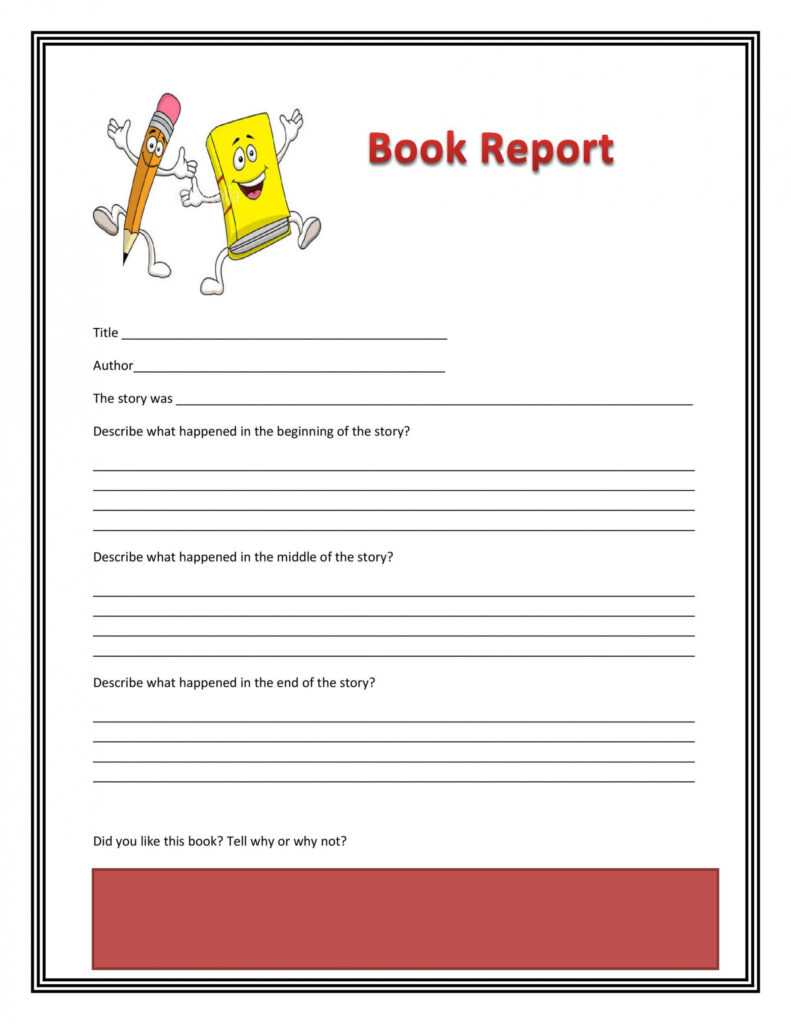 30 Book Report Templates &amp; Reading Worksheets throughout Story Report Template