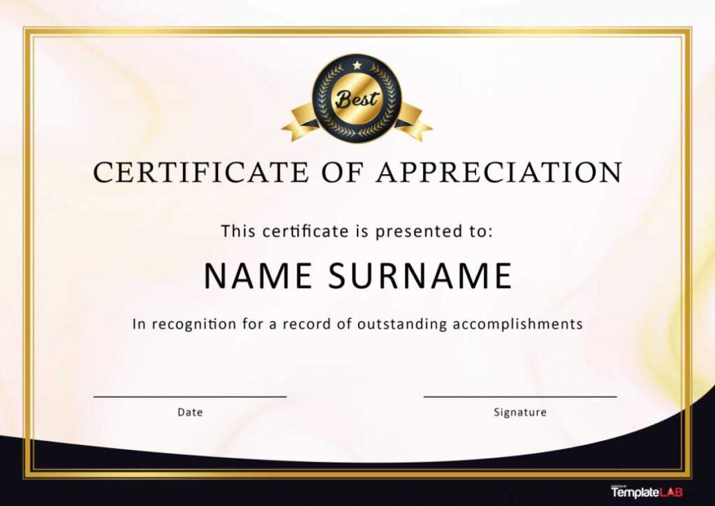 30 Free Certificate Of Appreciation Templates And Letters intended for Certificate Of Appreciation Template Free Printable