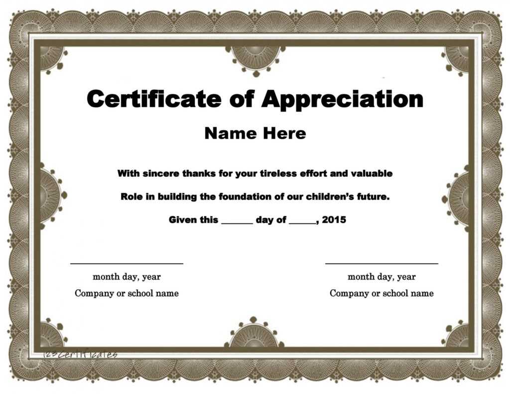 30 Free Certificate Of Appreciation Templates And Letters with regard to Felicitation Certificate Template