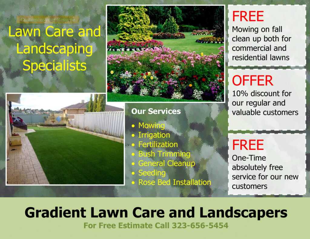 30 Free Lawn Care Flyer Templates [Lawn Mower Flyers] ᐅ inside Lawn Care Flyers Templates Free