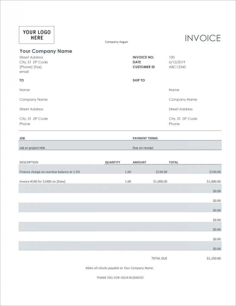 32 Free Invoice Templates In Microsoft Excel And Docx Formats inside Interest Invoice Template
