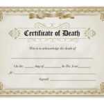 37 Blank Death Certificate Templates [100% Free] ᐅ Templatelab in Mock Certificate Template