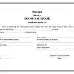 37 Blank Death Certificate Templates [100% Free] ᐅ Templatelab within Fake Death Certificate Template