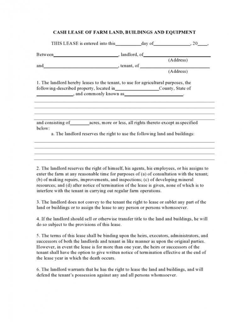 37 Free Land Lease Agreements [Word &amp; Pdf] ᐅ Templatelab in Land Rental Agreement Template
