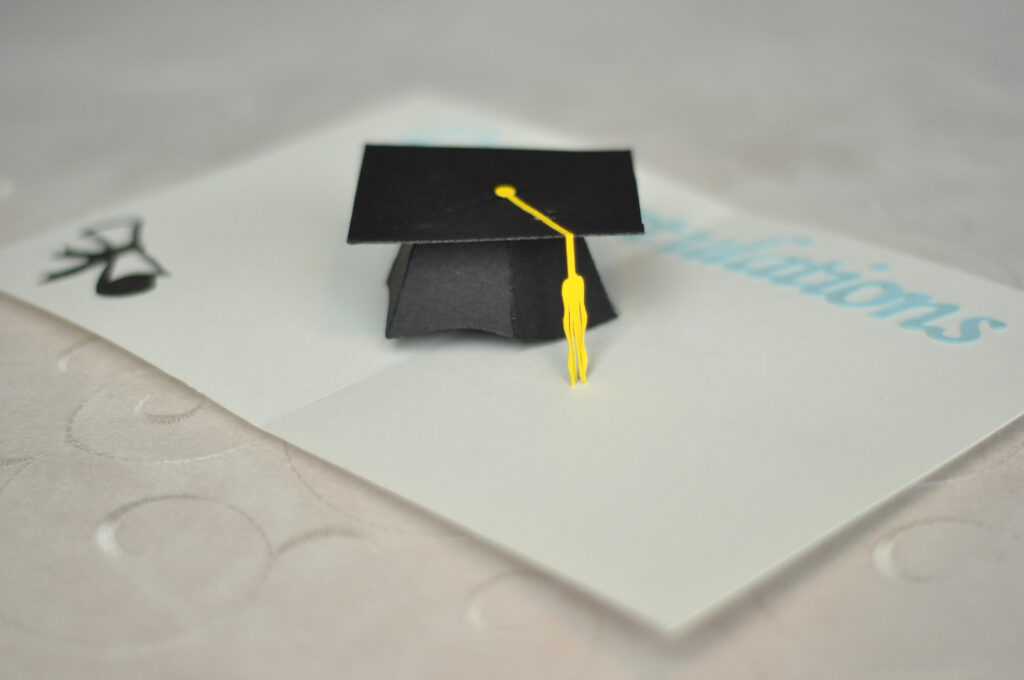 3D Graduation Cap Pop Up Card Template within Graduation Pop Up Card Template