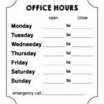 4 Best Free Printable Business Hours Sign Template with regard to Printable Business Hours Sign Template
