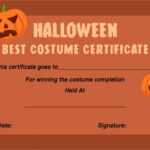 4 Best Free Printable Halloween Certificate Templates inside Halloween Certificate Template
