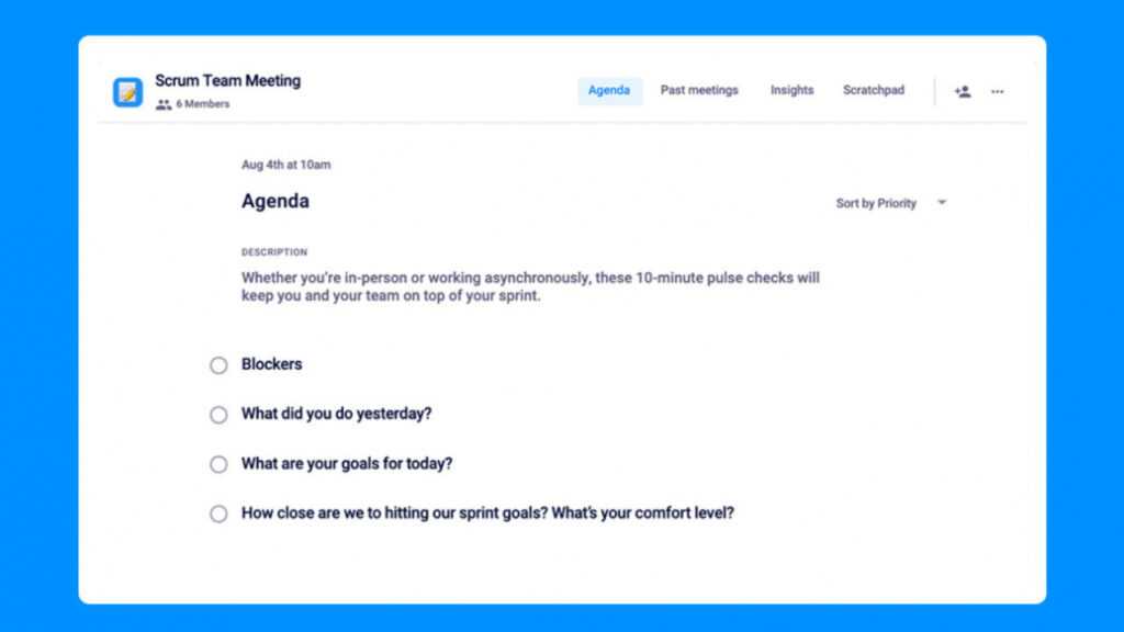 4 Things To Include In Your Daily Scrum Meeting Agenda intended for Scrum Meeting Template
