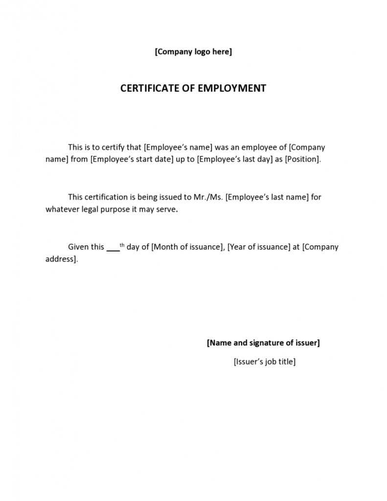 40 Best Certificate Of Employment Samples [Free] ᐅ Templatelab for Template Of Certificate Of Employment