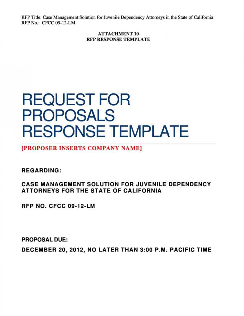40+ Best Request For Proposal Templates &amp; Examples (Rpf in Request For Proposal Response Template