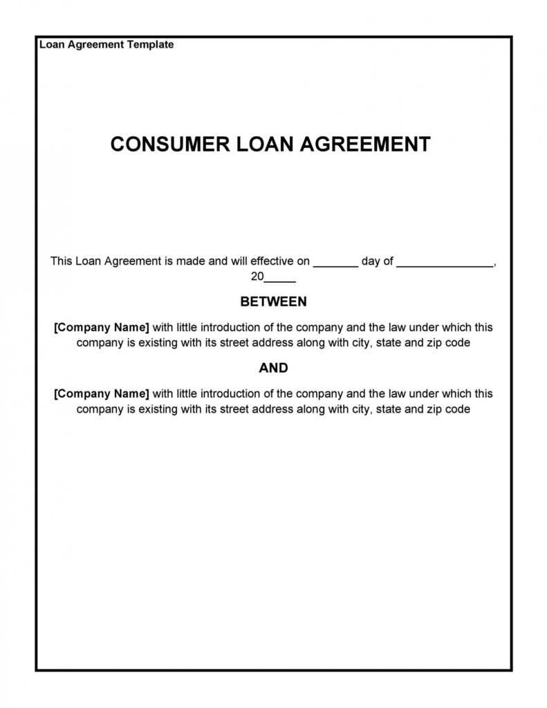 40+ Free Loan Agreement Templates [Word &amp; Pdf] ᐅ Templatelab inside Consumer Loan Agreement Template