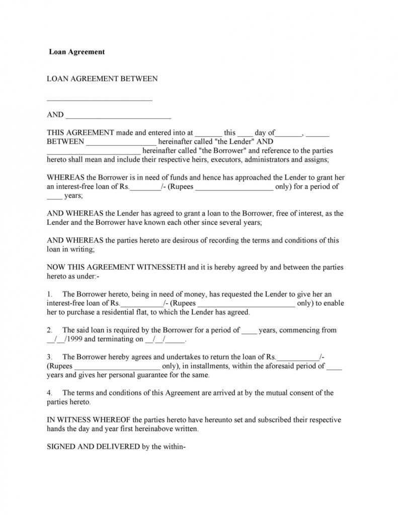 40+ Free Loan Agreement Templates [Word &amp; Pdf] ᐅ Templatelab throughout Free Installment Loan Agreement Template