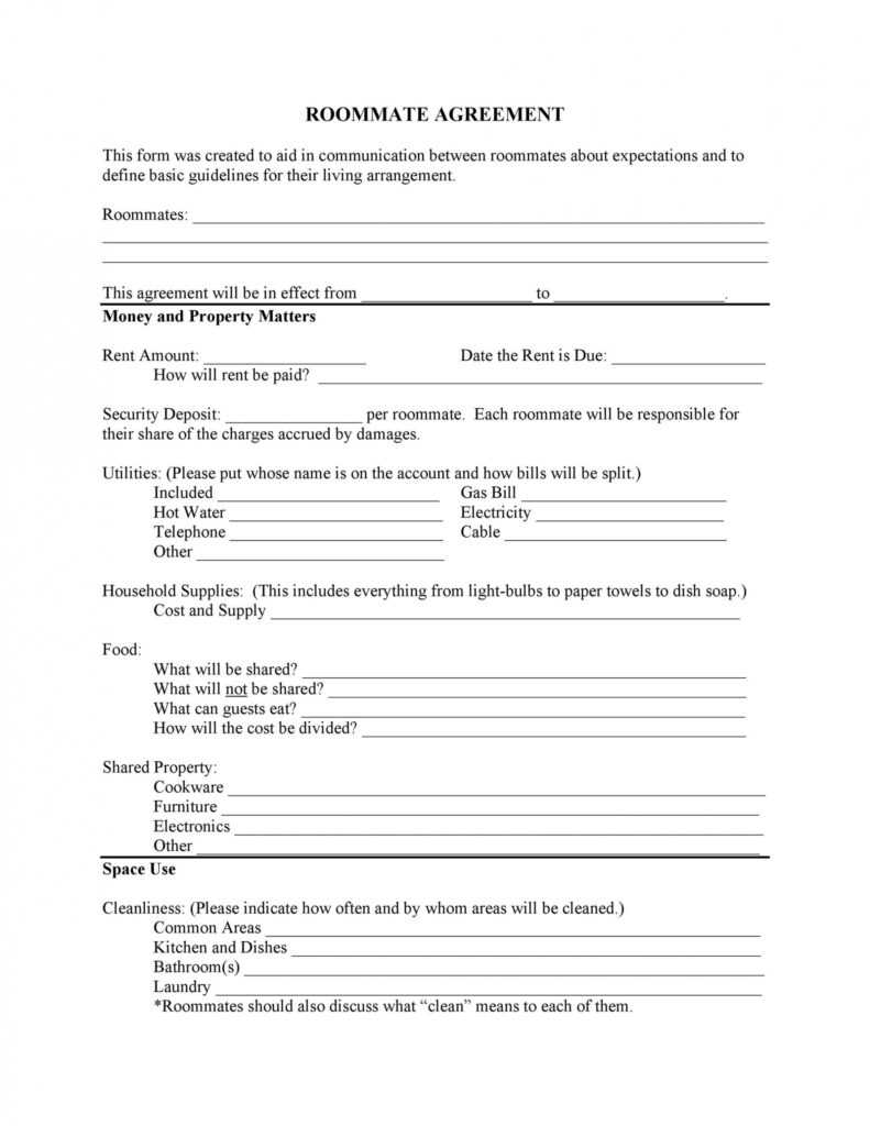 40+ Free Roommate Agreement Templates &amp; Forms (Word, Pdf) with regard to House And Flat Share Agreement Contract Template
