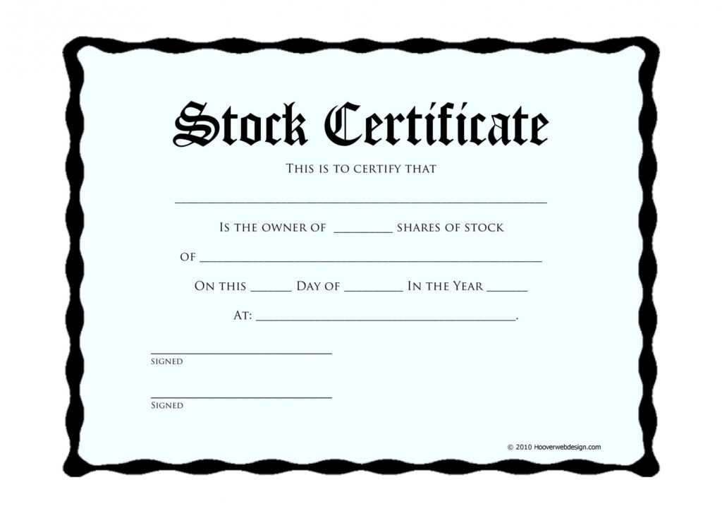 40+ Free Stock Certificate Templates (Word, Pdf) ᐅ Templatelab regarding Blank Share Certificate Template Free
