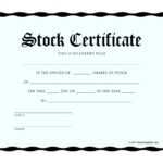 40+ Free Stock Certificate Templates (Word, Pdf) ᐅ Templatelab regarding Blank Share Certificate Template Free