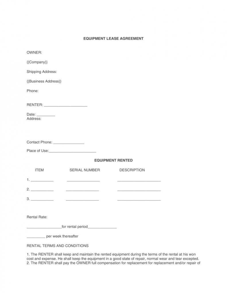 44 Simple Equipment Lease Agreement Templates ᐅ Templatelab throughout Tool Rental Agreement Template