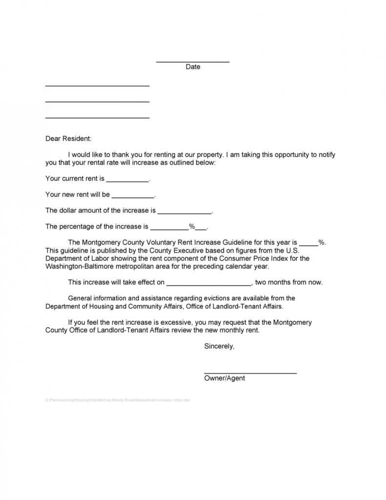 46 Friendly Rent Increase Letters (Free Samples) ᐅ Templatelab in Rent Increase Letter Template