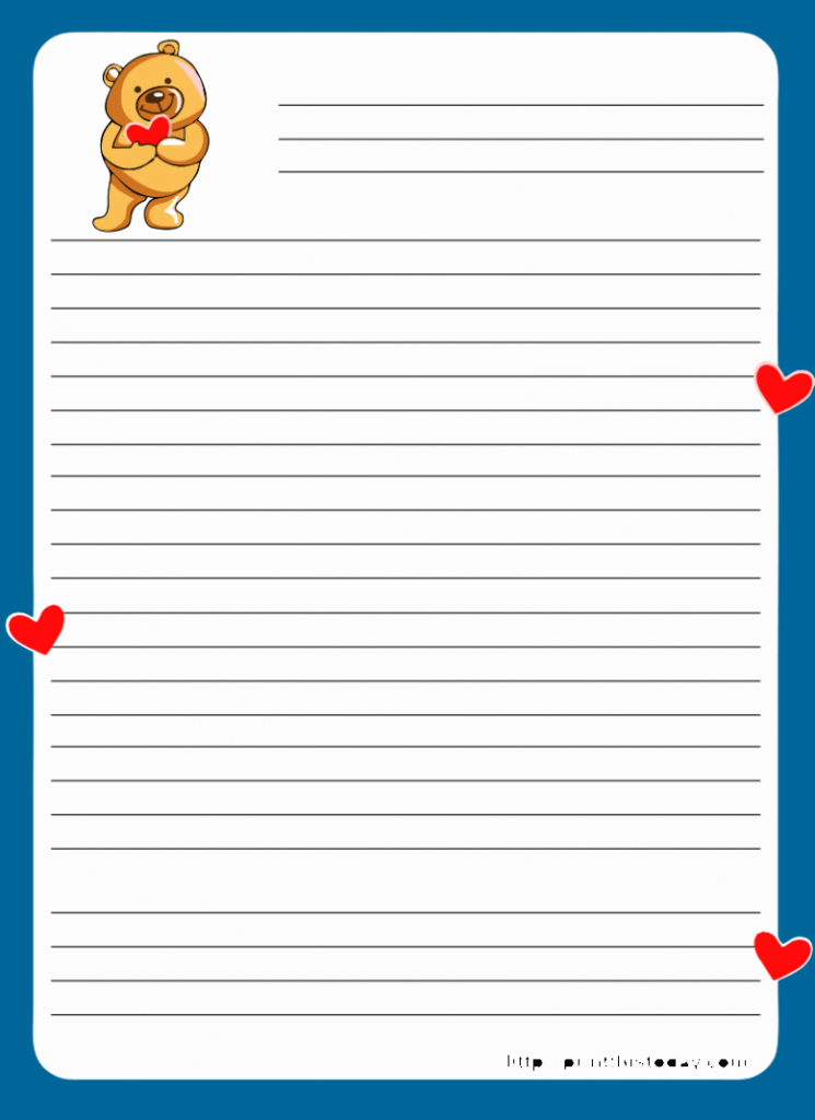 5 Best Free Printable Letter Writing Paper For Kids with Letter Writing Template For Kids