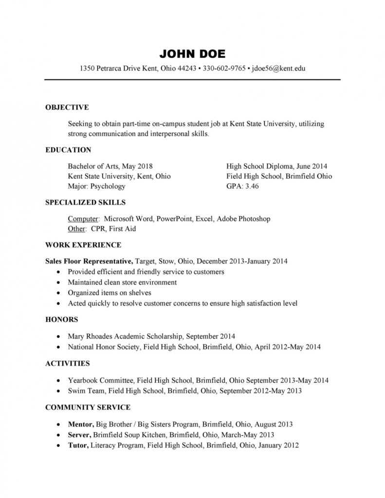 50 College Student Resume Templates (&amp; Format) ᐅ Templatelab for College Student Resume Template Microsoft Word