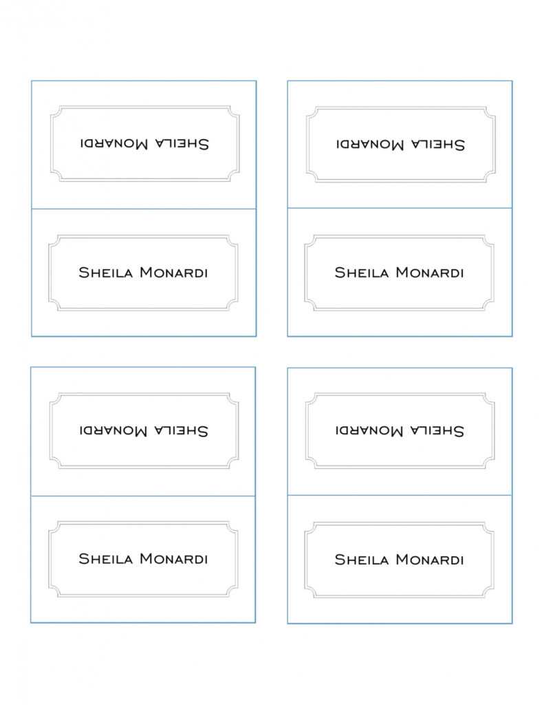 50 Printable Place Card Templates (Free) ᐅ Templatelab for Ms Word Place Card Template