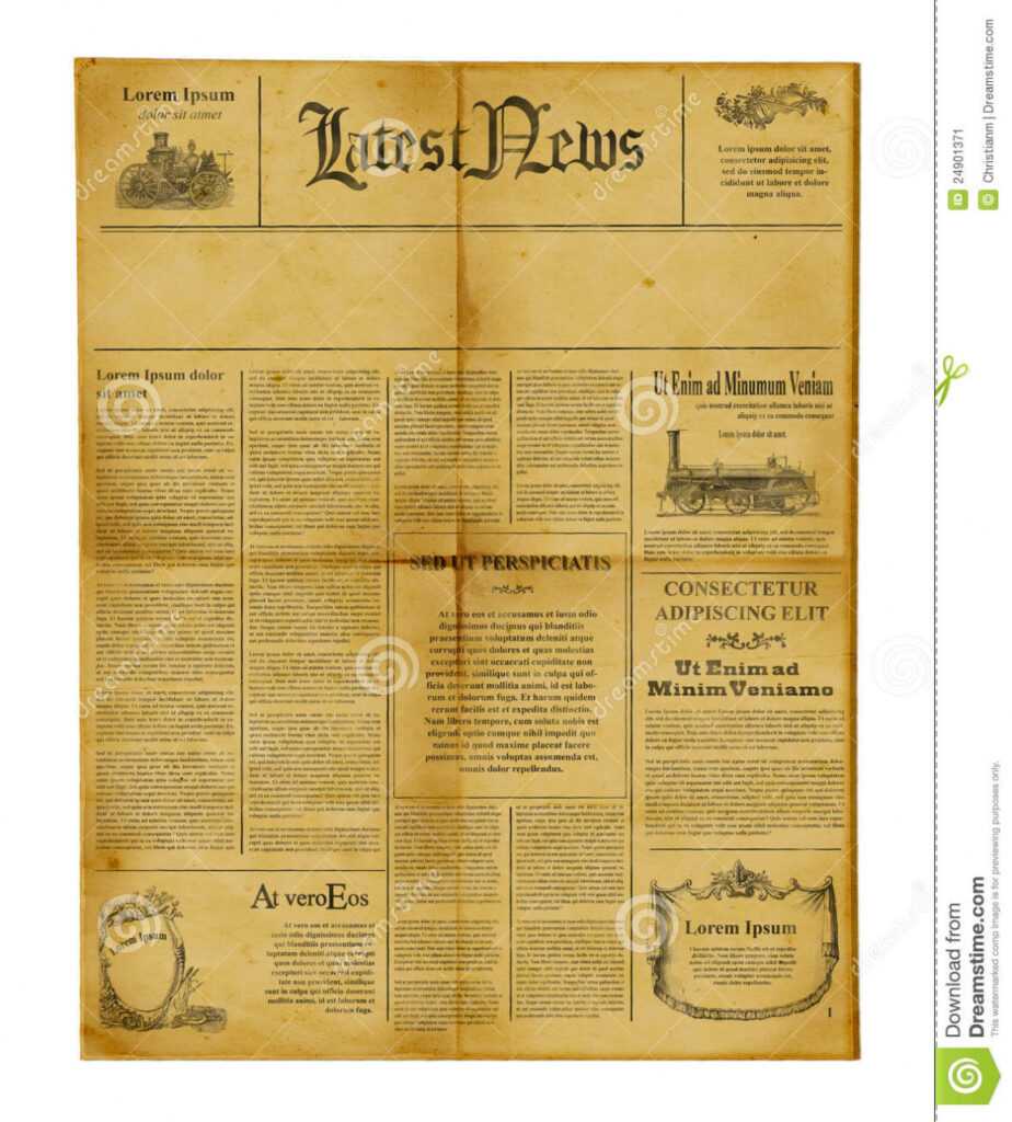 578 Antique Newspaper Template Photos - Free &amp; Royalty-Free intended for Old Blank Newspaper Template