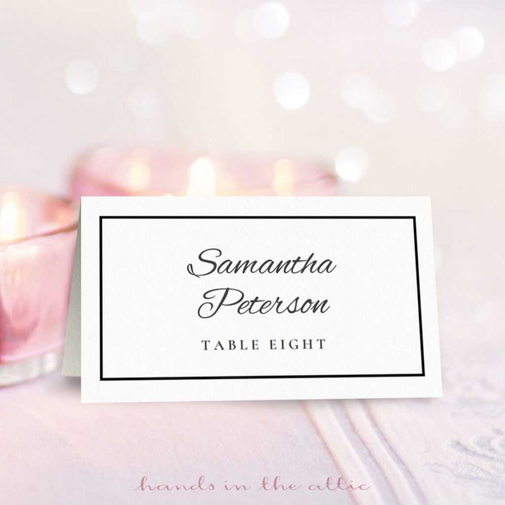 7 Free Wedding Place Card Templates for Table Reservation Card Template
