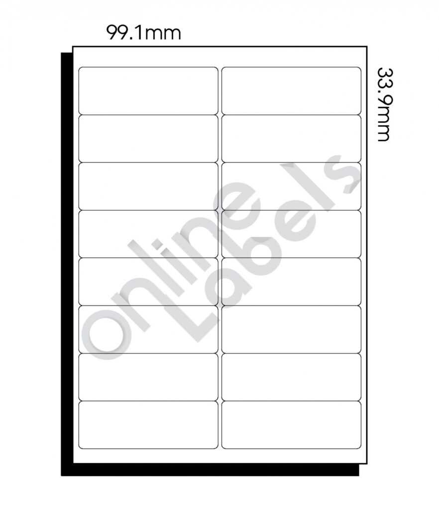 70Mm X 25Mm - 33 Labels Per Sheet - Online Labels within Maco Laser And Inkjet Labels Template