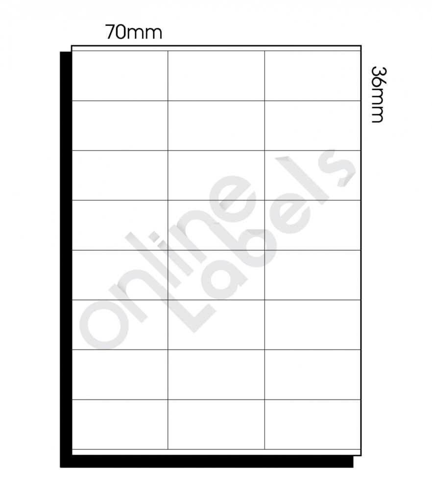 70Mm X 36Mm - 24 Labels Per Sheet - Online Labels with regard to Maco Label Template