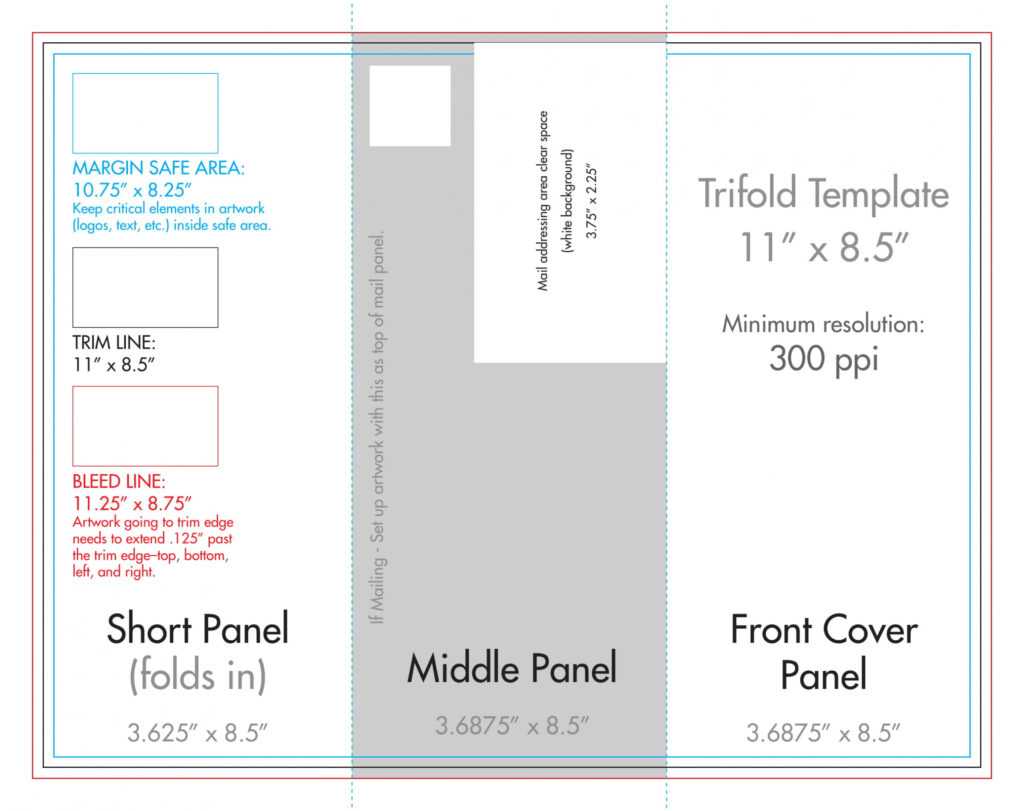 8.5&quot; X 11&quot; Tri Fold Brochure Template - U.s. Press with regard to Three Fold Card Template