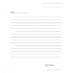 8 Best Printable Blank Template Friendly Letter - Printablee with Blank Letter Writing Template For Kids