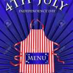 A 4Th July Independence Day Menu Template inside 4Th Of July Menu Template