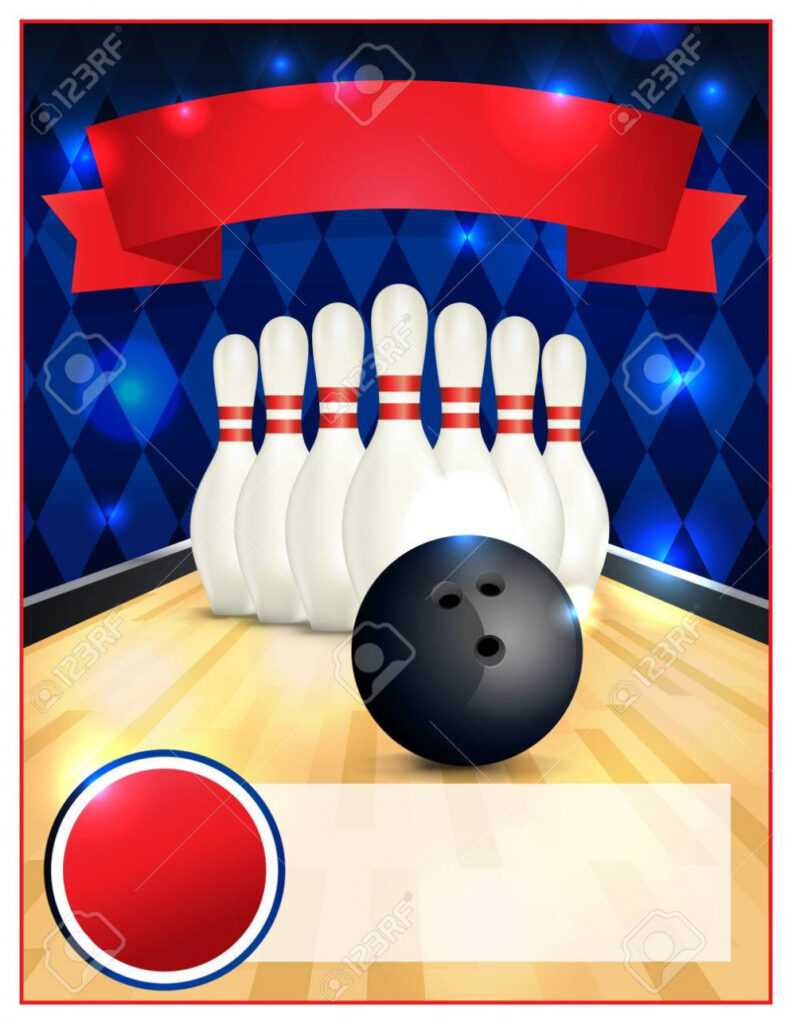 A Blank Bowling Flyer Template Great For Birthday Parties, Bowling.. for Bowling Flyers Templates Free