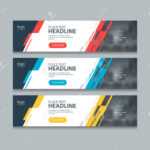 Abstract Horizontal Web Banner Design Template Backgrounds in Website Banner Design Templates
