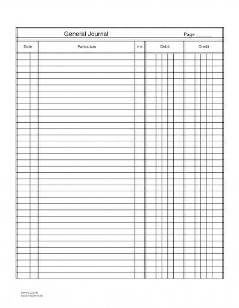 Accounting Journal Entry Template ~ Addictionary with regard to Double Entry Journal Template For Word