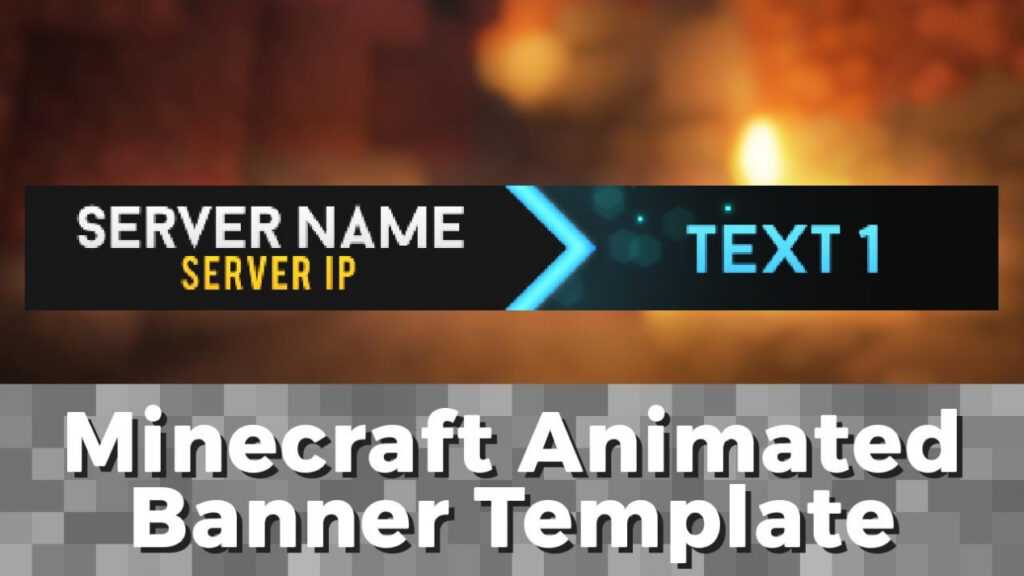 Advanced .Gif Minecraft Animated Banner Template - &quot;Elegant Dazzle&quot; throughout Animated Banner Template