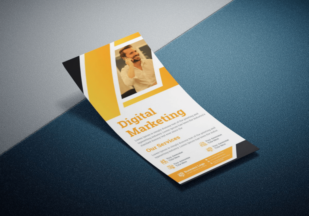 Advertising Consultant Agency Roll Up Or Dl Flyer Template regarding Dl Flyer Template Word