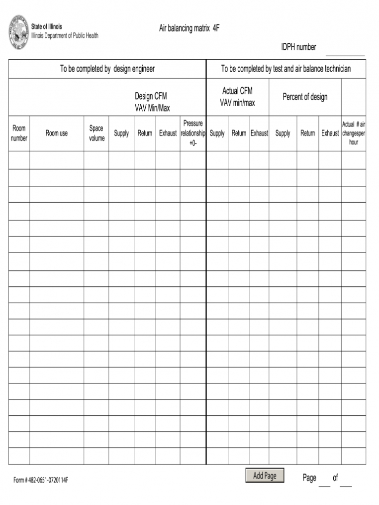 Air Balance Report Form - Fill Online, Printable, Fillable in Air Balance Report Template