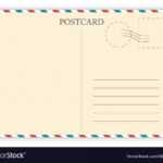 Air Mail Postcard Template Royalty Free Vector Image with Airmail Postcard Template