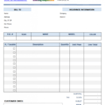 Auto Repair Invoice Template with regard to Car Service Invoice Template Free Download